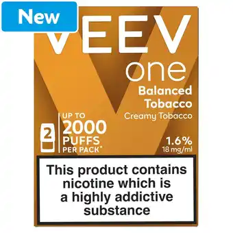 Morrisons Veev One Balanced Tobacco 1.6% Veev Pods offer