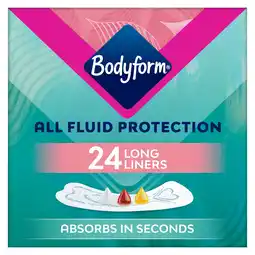 Tesco Bodyform Dailies All Fluid Long Panty Liners 24 pack offer