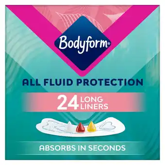Tesco Bodyform Dailies All Fluid Long Panty Liners 24 pack offer