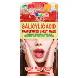 Asda 7th Heaven Salicylic Acid Grapefruity Sheet Mask offer