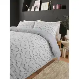 Asda George Home White Heart Reversible Duvet Set - Double offer