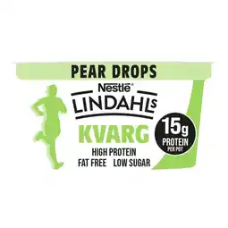 Asda Lindahls Kvarg Pear Drops Flavour 150g offer