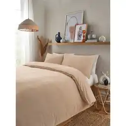 Asda George Home Natural Relaxed Washed Cotton Duvet Set - Single offer