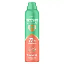 Asda Mitchum Women Ultimate Floral Citrus Antiperspirant & Deodorant 250ml offer
