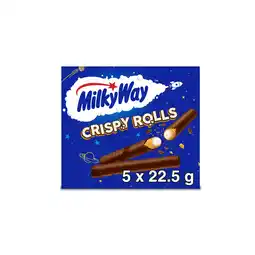 Iceland Milky Way Milk Chocolate Crispy Rolls Snack Bar Multipack 5 x 22.5g Bars offer