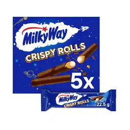 Iceland Milky Way Milk Chocolate Crispy Rolls Snack Bar Multipack 5 x 22.5g Bars offer