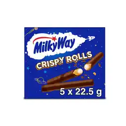 Iceland Milky Way Milk Chocolate Crispy Rolls Snack Bar Multipack 5 x 22.5g Bars offer