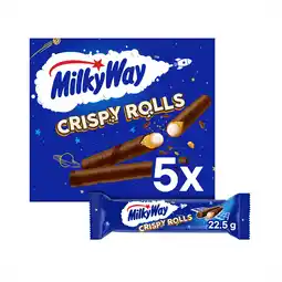 Iceland Milky Way Milk Chocolate Crispy Rolls Snack Bar Multipack 5 x 22.5g Bars offer