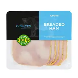 Iceland Iceland 7 Slices (approx.) Breaded Ham (Extra Slice Free) offer