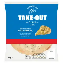 Asda Takeout Club by ASDA 2 Mini Garlic Pizza Breads 230g offer