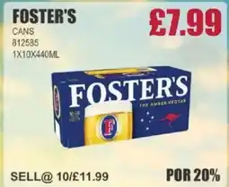 Bestway FOSTER'S Cans offer
