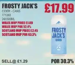 Bestway FROSTY JACK'S Cider Cans offer