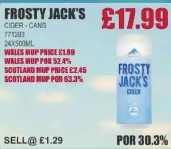 Bestway FROSTY JACK'S Cider Cans offer