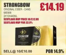 Bestway STRONGBOW Original cider - cans offer