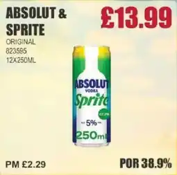 Bestway ABSOLUT & SPRITE Original offer