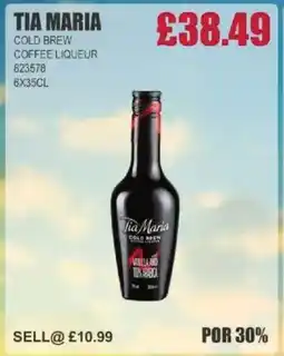 Bestway TIA MARIA Cold brew coffee liqueur offer