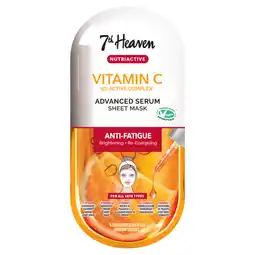 Asda 7th Heaven Nutriactive Vitamin C Brightening Serum Capsule Sheet Mask offer
