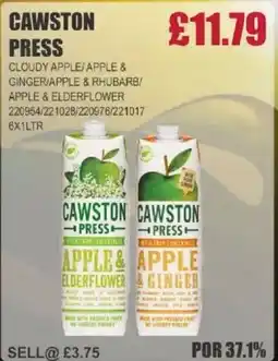 Bestway CAWSTON PRESS Cloudy apple/apple & ginger/apple & rhubarb/ apple & elderflower offer