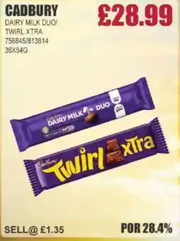 Bestway CADBURY Dairy milk duo/ twirl xtra offer