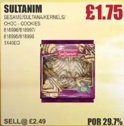 SULTANIM Sesame/sultana/kernels/ choc cookies
