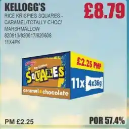 Bestway KELLOGG'S Rice krispies squares - caramel/totally choc/ marshmallow offer