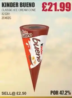 Bestway KINDER Bueno Classic ice cream cone offer