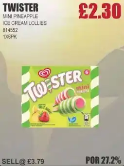 Bestway TWISTER Mini pineapple ice cream lollies offer