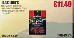 Bestway JACK LINK'S Beef jerky - original/ swt & hot/teriyaki/biltong offer