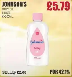 Bestway JOHNSON'S Baby oil offer
