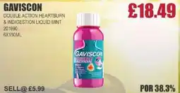 Bestway GAVISCON Double action heartburn & indigestion liquid mint offer