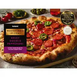 Iceland Iceland Woodfired Pizza Spicy Double Pepperoni 460g offer