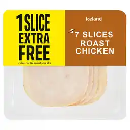 Iceland Iceland 7 Slices (approx.) Roast Chicken (Extra Slice Free) offer