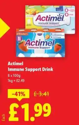 Lidl Actimel Immune Support Drink offer