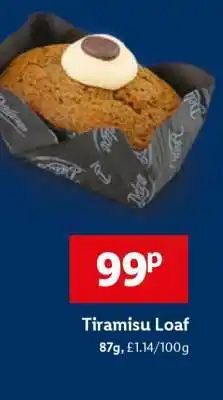 Lidl Tiramisu Loaf offer