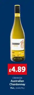 Lidl Cimarosa Australian Chardonnay offer