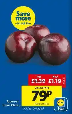 Lidl Ripen at Home Plums offer