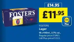 Lidl FOSTERS Lager offer