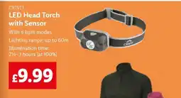 Lidl CRIVIT LED Head Torch with Sensor offer
