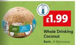 Lidl Whole Drinking Coconut offer