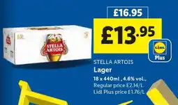 Lidl Stella Artois Lager offer