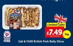 Lidl Salt & Chilli British Pork Belly Slices offer