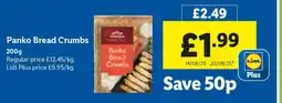 Lidl Panko Bread Crumbs offer
