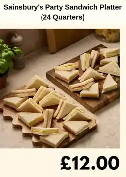Sainsbury's Sainsbury's Party Sandwich Platter (24 Quarters) offer
