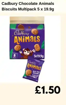 Sainsbury's Cadbury Chocolate Animals Biscuits Multipack offer