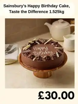 Sainsbury's Sainsbury's Happy Birthday Cake, Taste the Difference offer