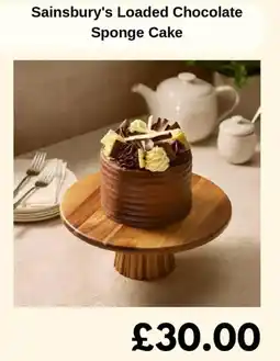 Sainsbury's Sainsbury's Loaded Chocolate Sponge Cake offer