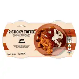 Asda ASDA Sticky Toffee Sponge Puddings 2 x 95g (190g) offer
