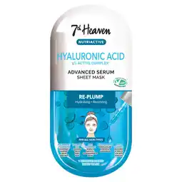 Asda 7th Heaven Nutriactive Hyaluronic Acid Moisturising Serum Capsule Sheet Mask offer