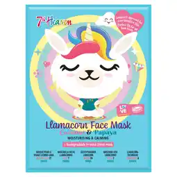 Asda 7th Heaven Coconut & Papaya Llamacorn Face Mask offer