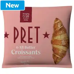 Morrisons Pret 6 All Butter Croissants 330g offer